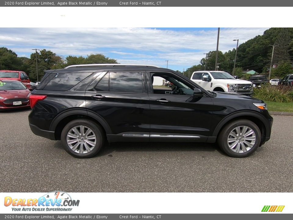 2020 Ford Explorer Limited Agate Black Metallic / Ebony Photo #8