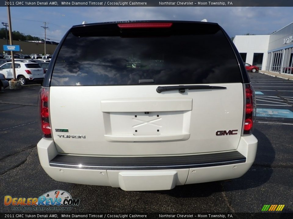 2011 GMC Yukon Denali AWD White Diamond Tintcoat / Cocoa/Light Cashmere Photo #6