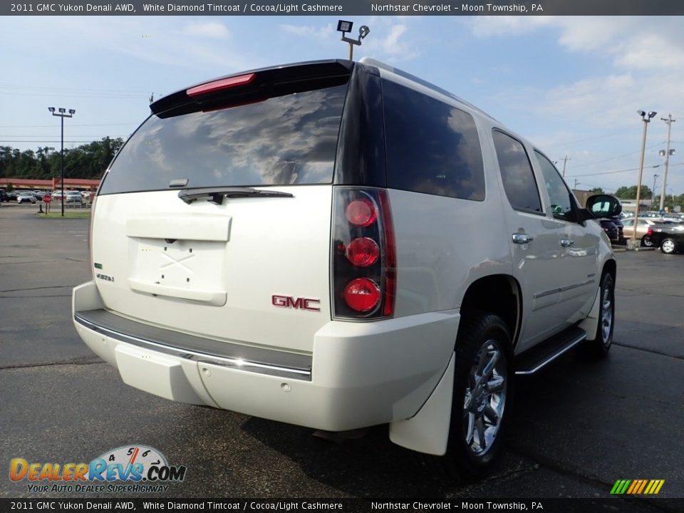2011 GMC Yukon Denali AWD White Diamond Tintcoat / Cocoa/Light Cashmere Photo #8
