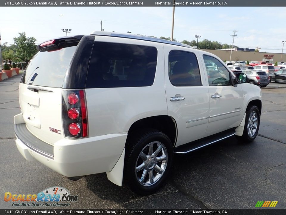 2011 GMC Yukon Denali AWD White Diamond Tintcoat / Cocoa/Light Cashmere Photo #9