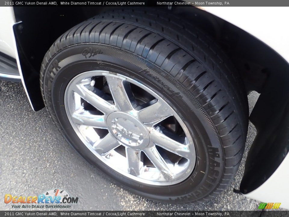 2011 GMC Yukon Denali AWD White Diamond Tintcoat / Cocoa/Light Cashmere Photo #14