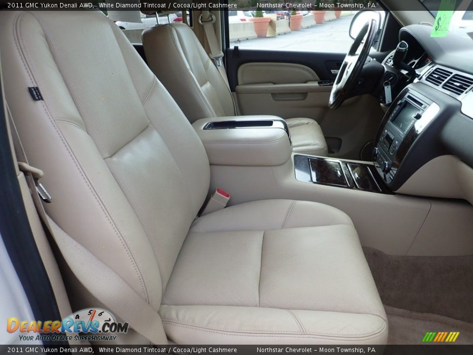 2011 GMC Yukon Denali AWD White Diamond Tintcoat / Cocoa/Light Cashmere Photo #15