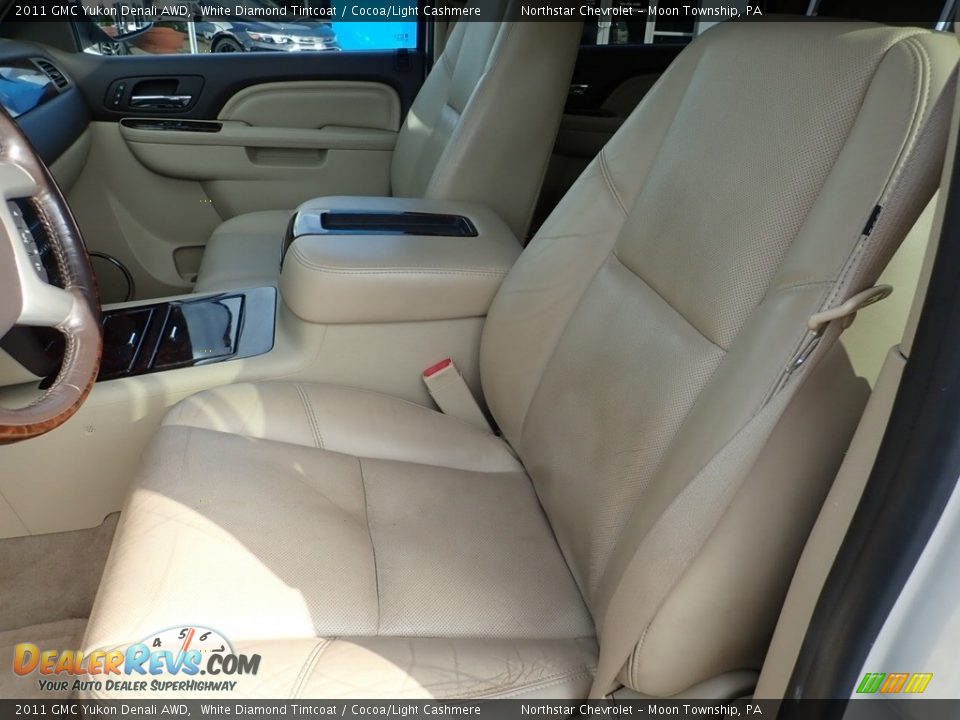 2011 GMC Yukon Denali AWD White Diamond Tintcoat / Cocoa/Light Cashmere Photo #24