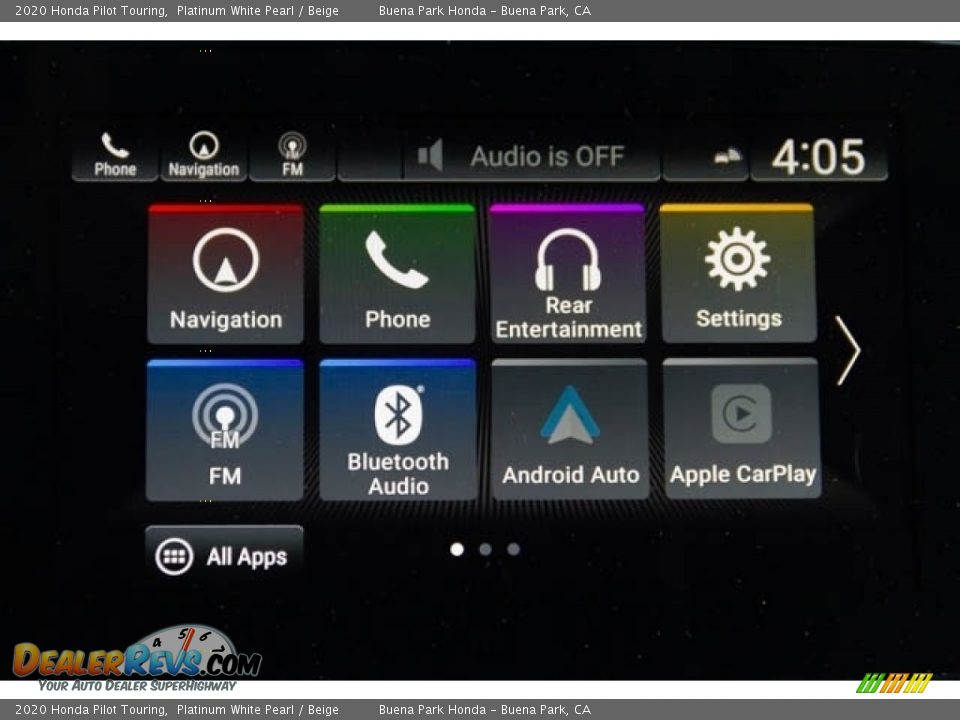 2020 Honda Pilot Touring Platinum White Pearl / Beige Photo #36