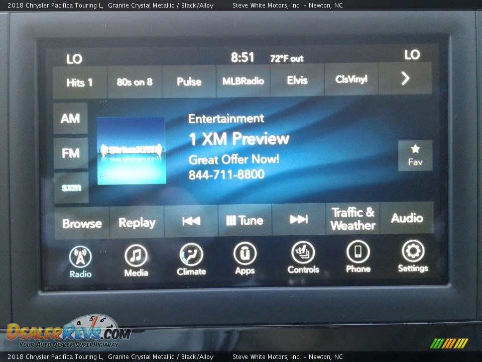 2018 Chrysler Pacifica Touring L Granite Crystal Metallic / Black/Alloy Photo #22