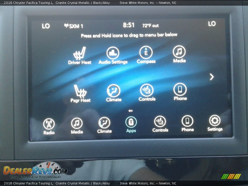2018 Chrysler Pacifica Touring L Granite Crystal Metallic / Black/Alloy Photo #27