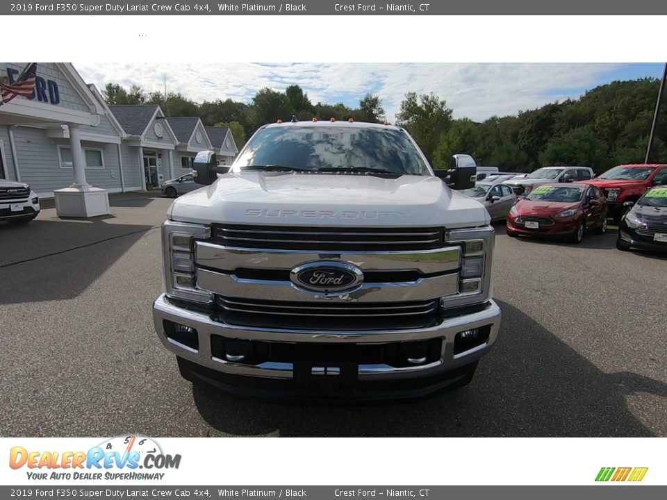 2019 Ford F350 Super Duty Lariat Crew Cab 4x4 White Platinum / Black Photo #2