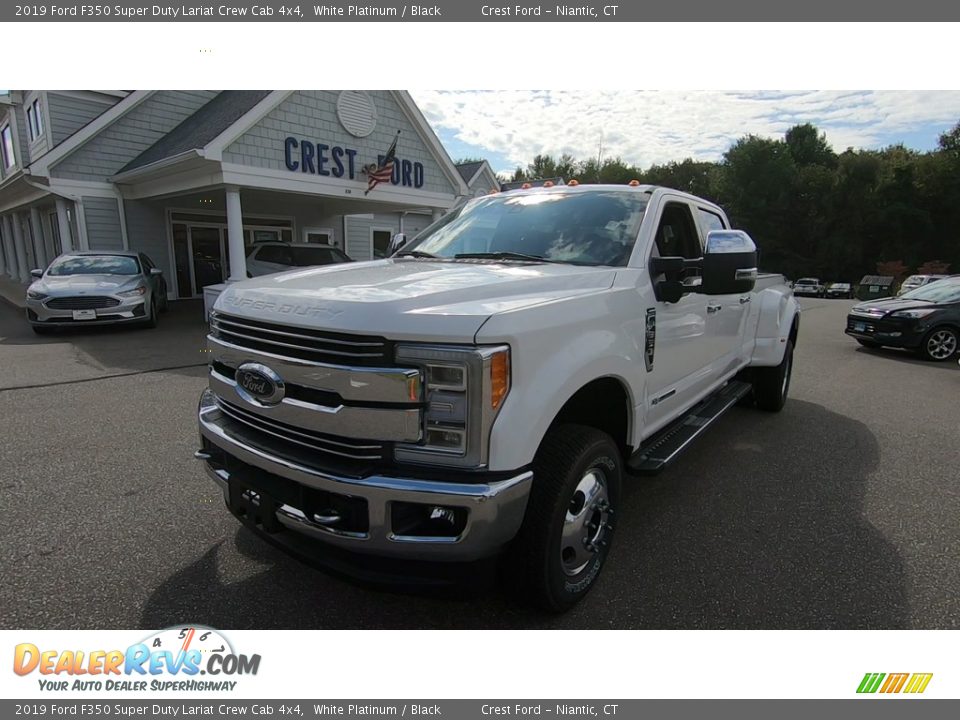 2019 Ford F350 Super Duty Lariat Crew Cab 4x4 White Platinum / Black Photo #3