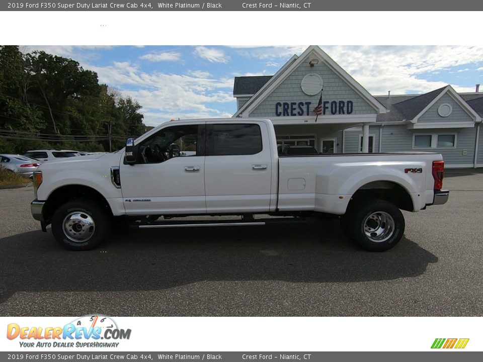 2019 Ford F350 Super Duty Lariat Crew Cab 4x4 White Platinum / Black Photo #4