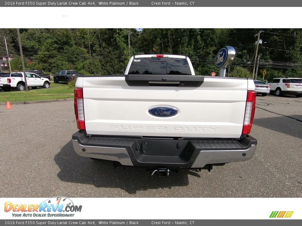2019 Ford F350 Super Duty Lariat Crew Cab 4x4 White Platinum / Black Photo #6