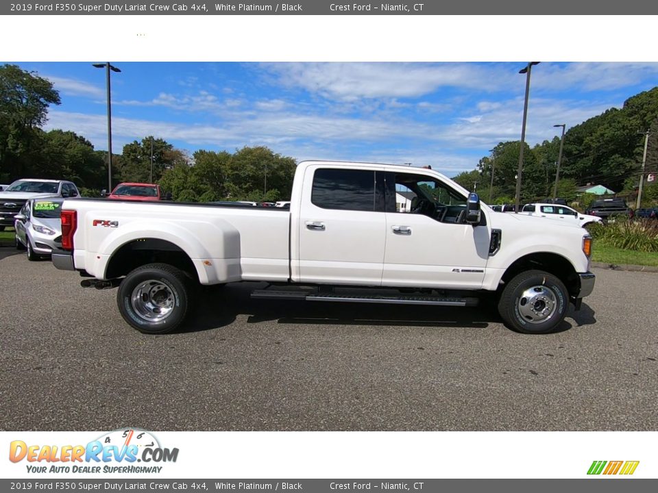 2019 Ford F350 Super Duty Lariat Crew Cab 4x4 White Platinum / Black Photo #8