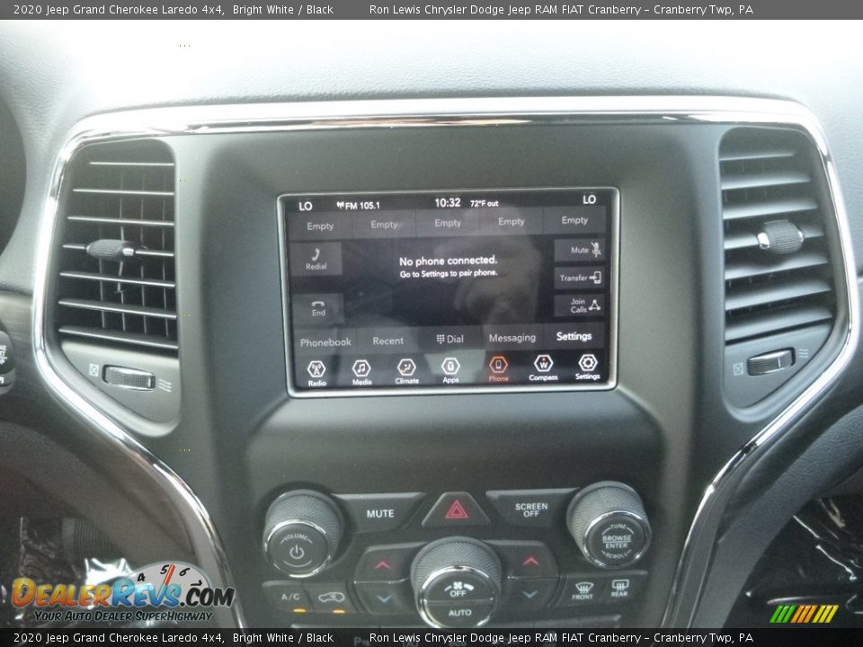 2020 Jeep Grand Cherokee Laredo 4x4 Bright White / Black Photo #16