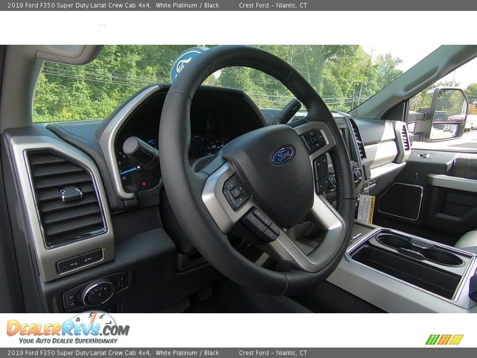 2019 Ford F350 Super Duty Lariat Crew Cab 4x4 White Platinum / Black Photo #10