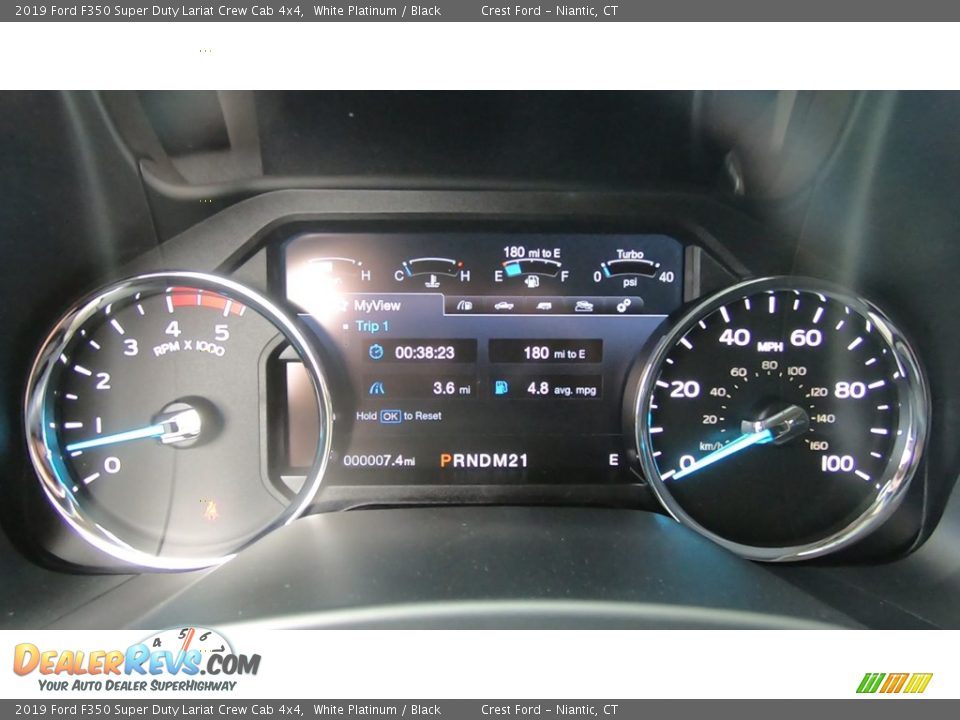 2019 Ford F350 Super Duty Lariat Crew Cab 4x4 White Platinum / Black Photo #13