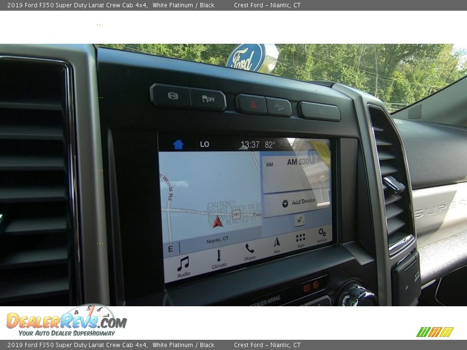 2019 Ford F350 Super Duty Lariat Crew Cab 4x4 White Platinum / Black Photo #14