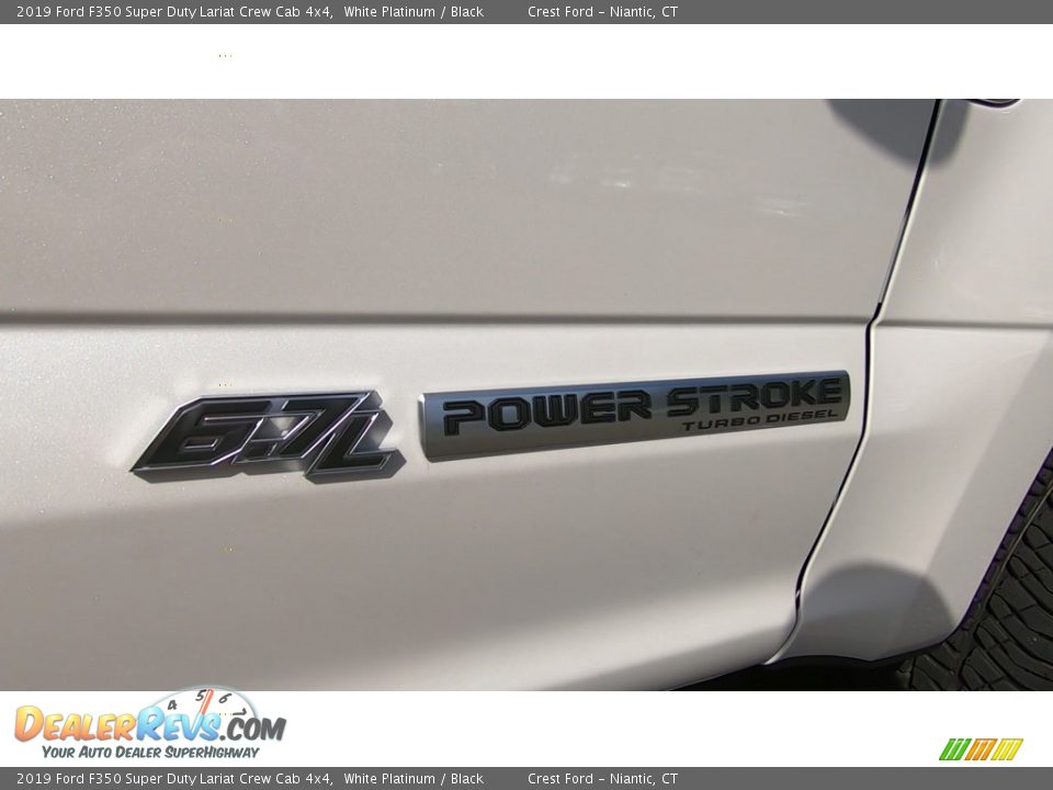 2019 Ford F350 Super Duty Lariat Crew Cab 4x4 White Platinum / Black Photo #26