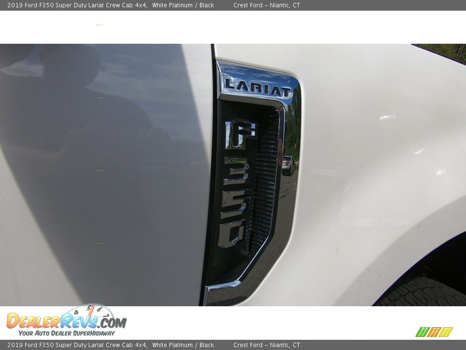 2019 Ford F350 Super Duty Lariat Crew Cab 4x4 White Platinum / Black Photo #27
