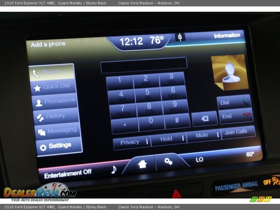 2016 Ford Explorer XLT 4WD Guard Metallic / Ebony Black Photo #11