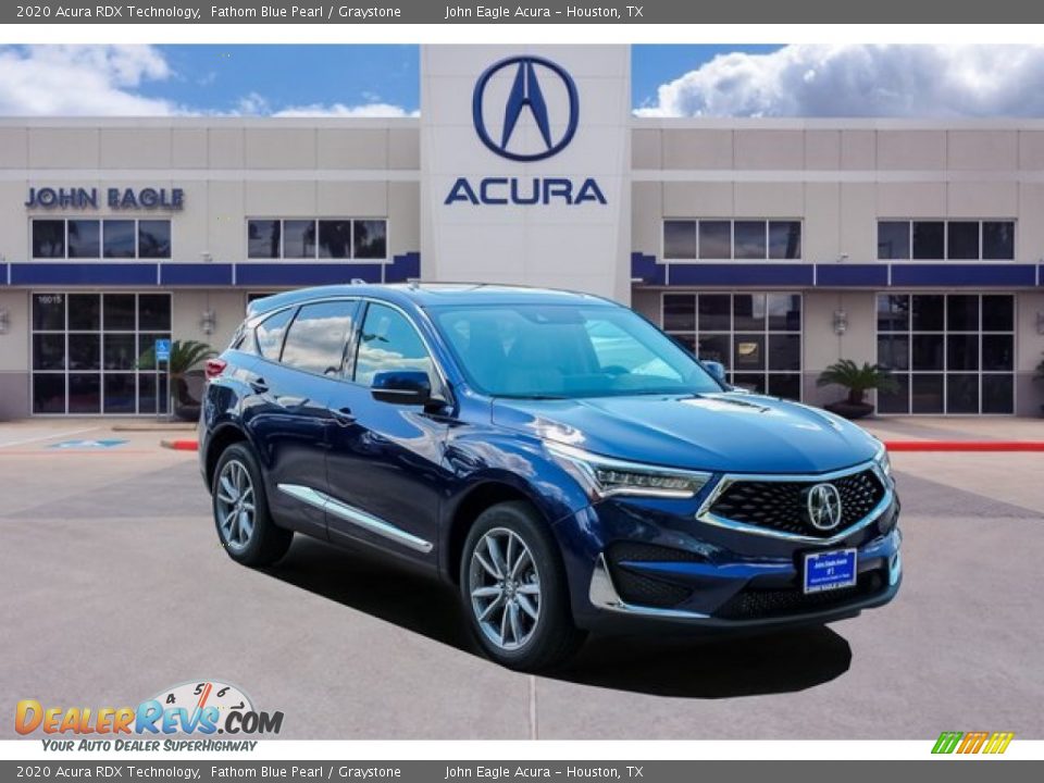 2020 Acura RDX Technology Fathom Blue Pearl / Graystone Photo #1