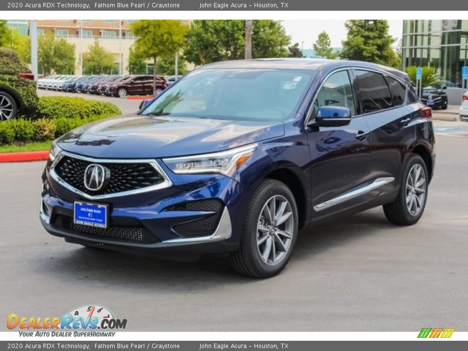 2020 Acura RDX Technology Fathom Blue Pearl / Graystone Photo #3