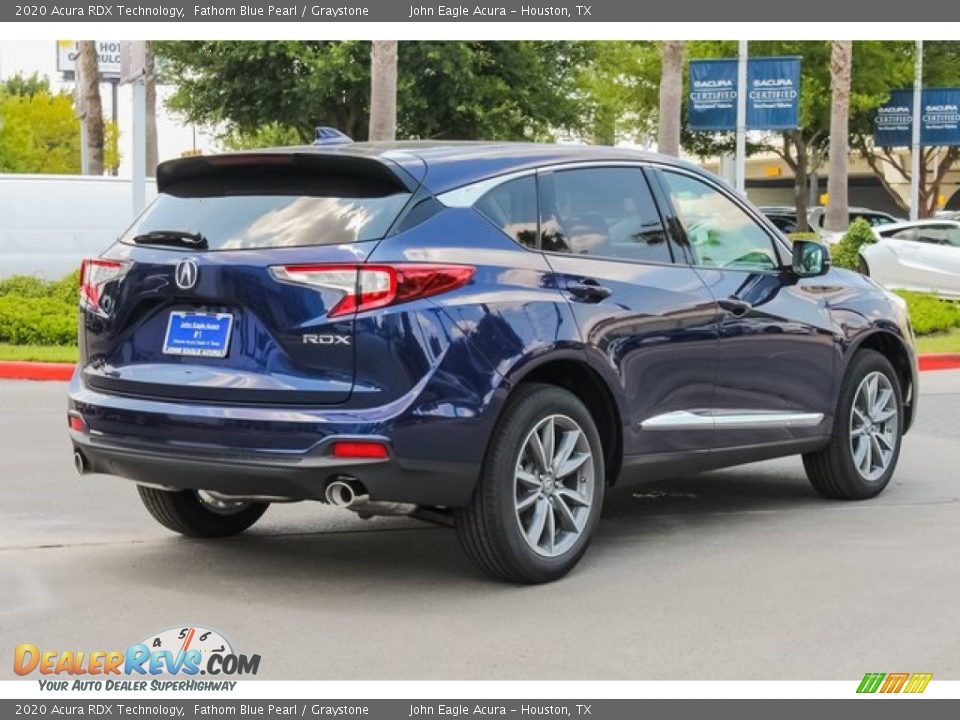 2020 Acura RDX Technology Fathom Blue Pearl / Graystone Photo #7