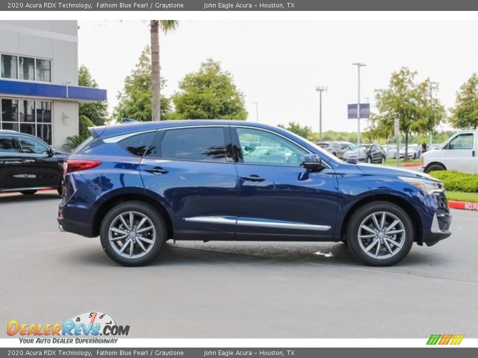 2020 Acura RDX Technology Fathom Blue Pearl / Graystone Photo #8