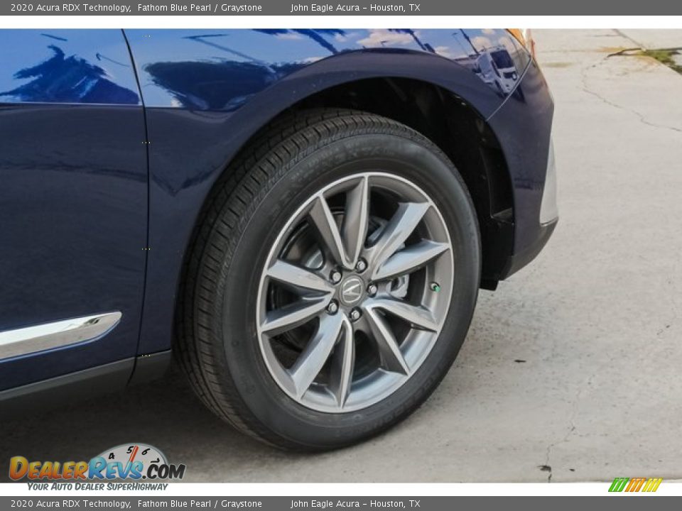 2020 Acura RDX Technology Fathom Blue Pearl / Graystone Photo #10