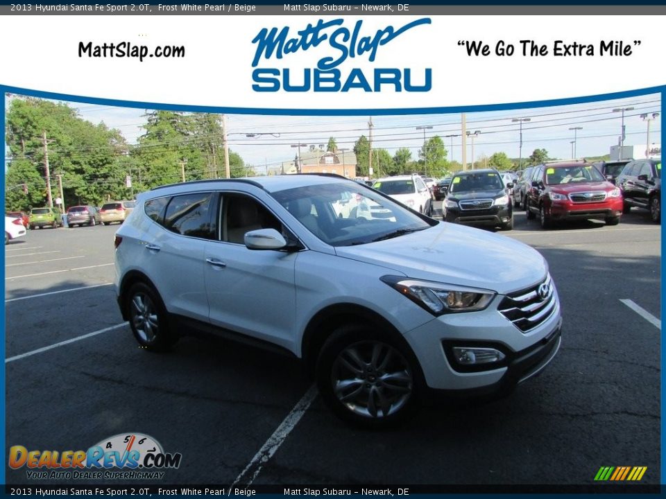 2013 Hyundai Santa Fe Sport 2.0T Frost White Pearl / Beige Photo #1