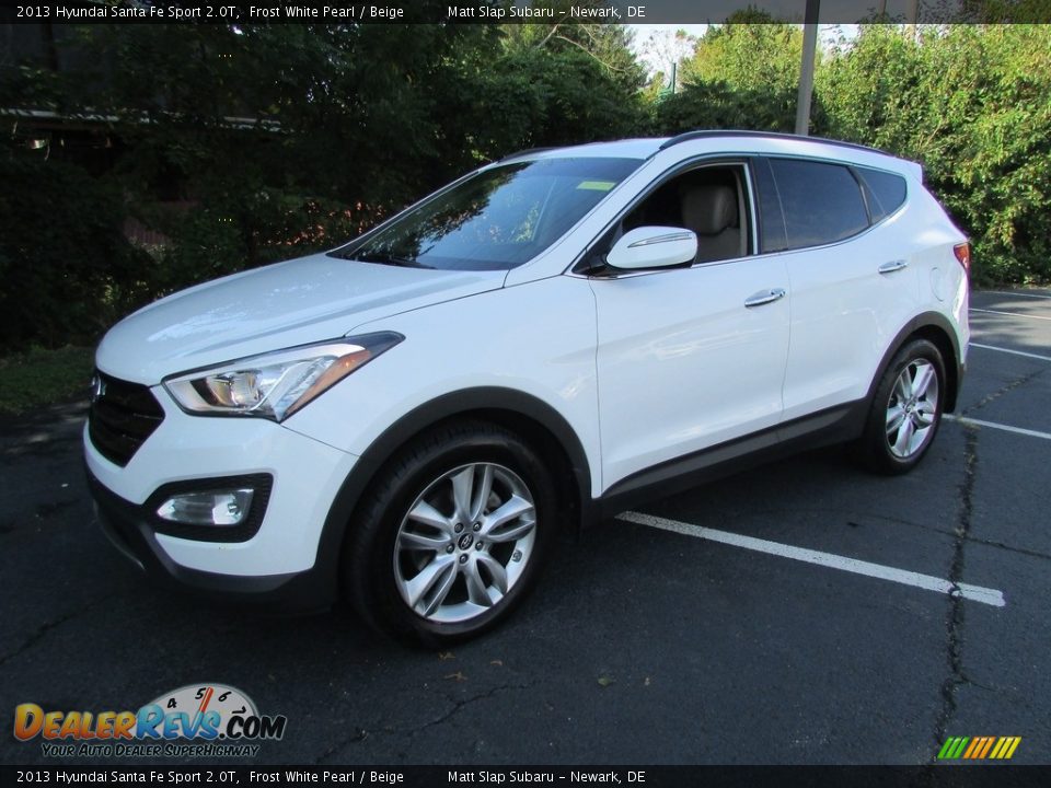 2013 Hyundai Santa Fe Sport 2.0T Frost White Pearl / Beige Photo #2