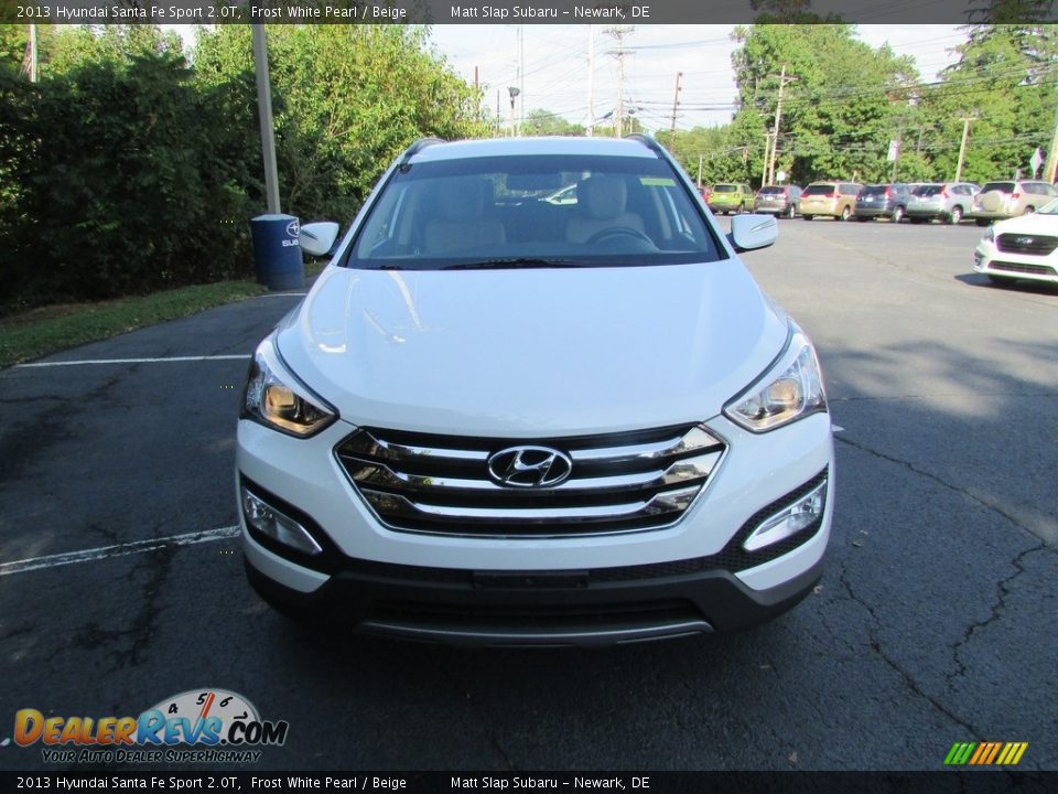 2013 Hyundai Santa Fe Sport 2.0T Frost White Pearl / Beige Photo #3