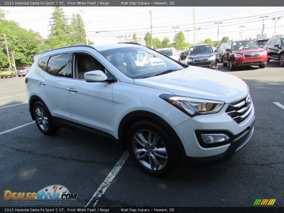 2013 Hyundai Santa Fe Sport 2.0T Frost White Pearl / Beige Photo #4