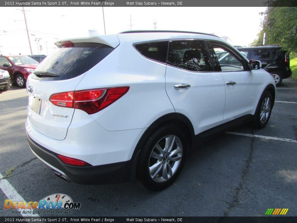2013 Hyundai Santa Fe Sport 2.0T Frost White Pearl / Beige Photo #6