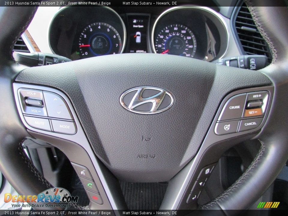 2013 Hyundai Santa Fe Sport 2.0T Frost White Pearl / Beige Photo #11