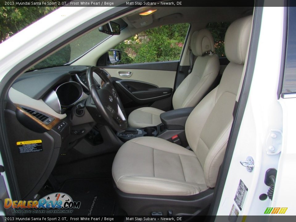 2013 Hyundai Santa Fe Sport 2.0T Frost White Pearl / Beige Photo #13