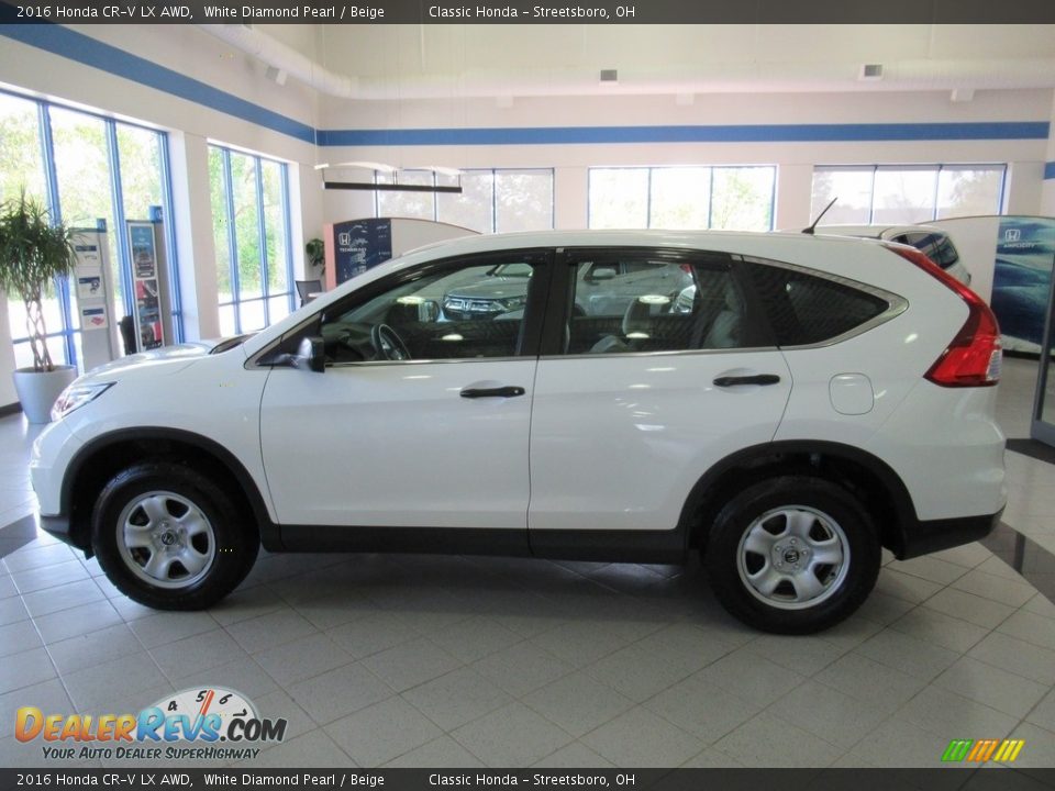 2016 Honda CR-V LX AWD White Diamond Pearl / Beige Photo #2