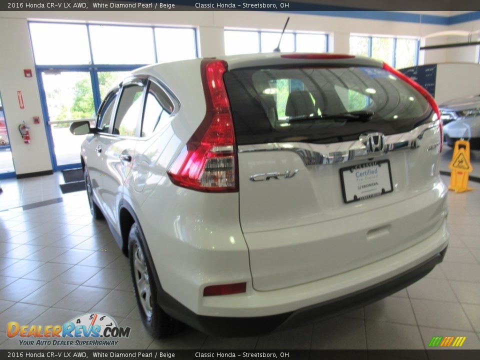 2016 Honda CR-V LX AWD White Diamond Pearl / Beige Photo #3
