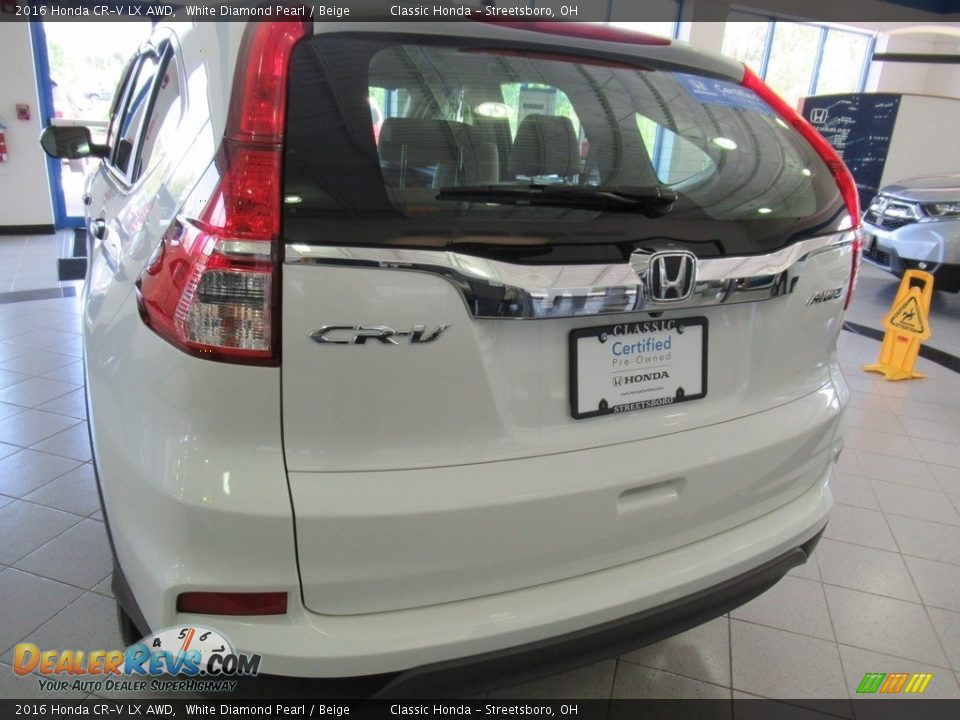 2016 Honda CR-V LX AWD White Diamond Pearl / Beige Photo #9