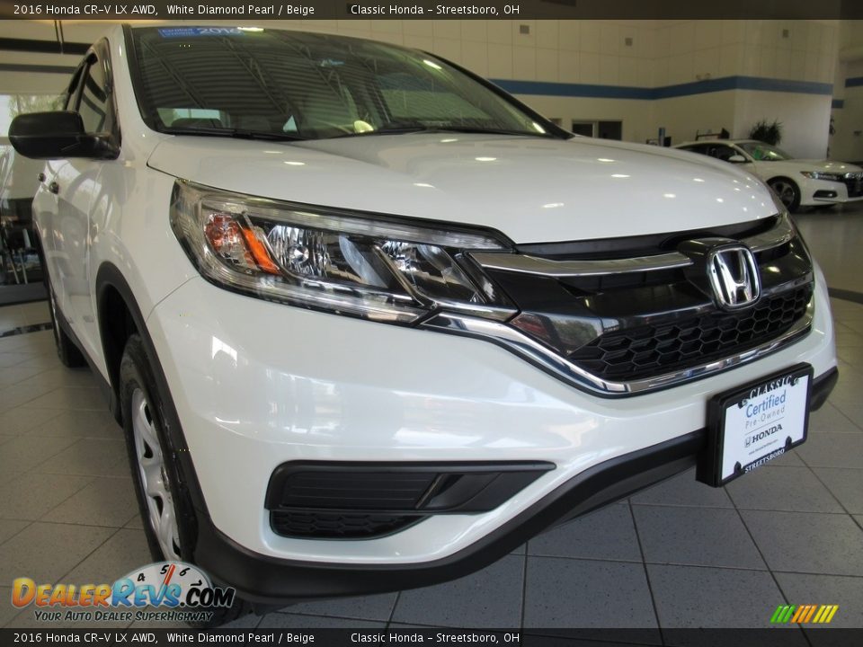 2016 Honda CR-V LX AWD White Diamond Pearl / Beige Photo #12