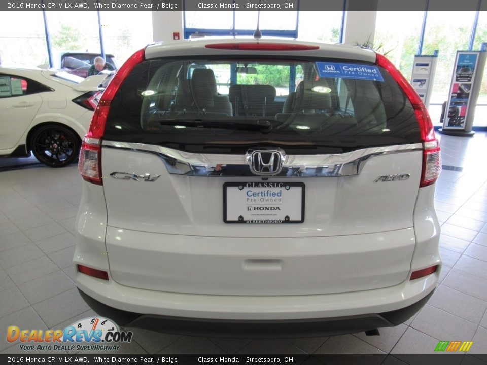 2016 Honda CR-V LX AWD White Diamond Pearl / Beige Photo #14