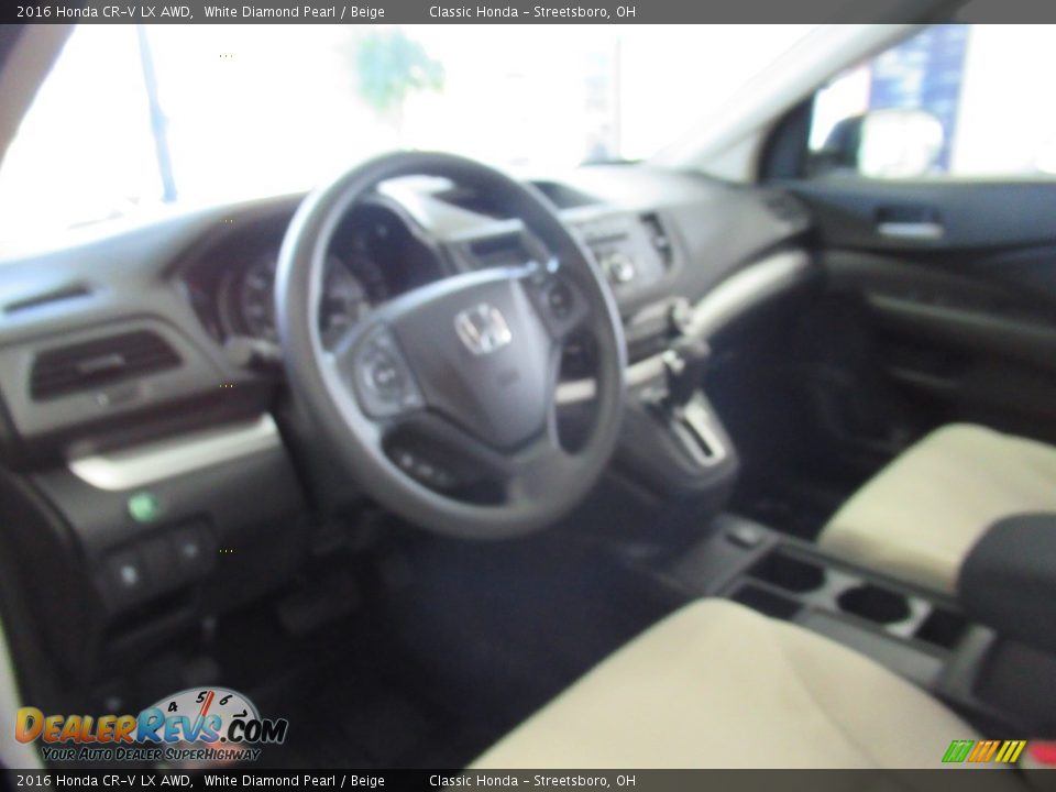 2016 Honda CR-V LX AWD White Diamond Pearl / Beige Photo #15