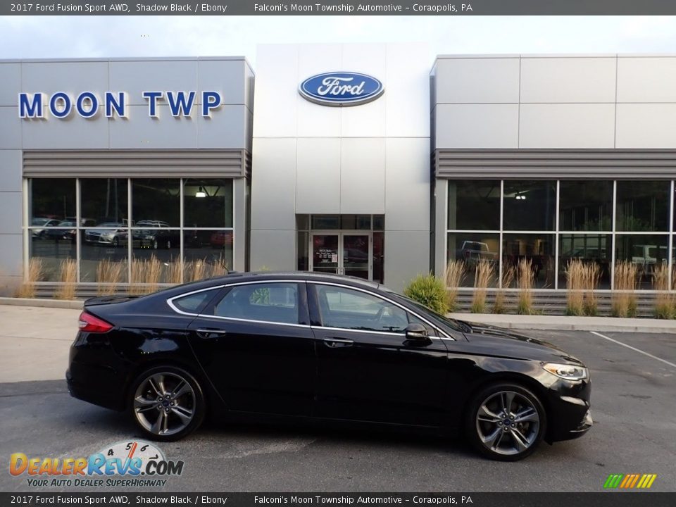 2017 Ford Fusion Sport AWD Shadow Black / Ebony Photo #1