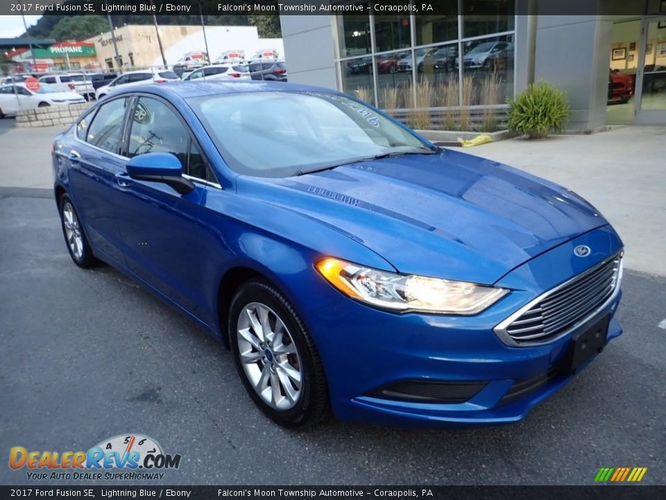 2017 Ford Fusion SE Lightning Blue / Ebony Photo #9