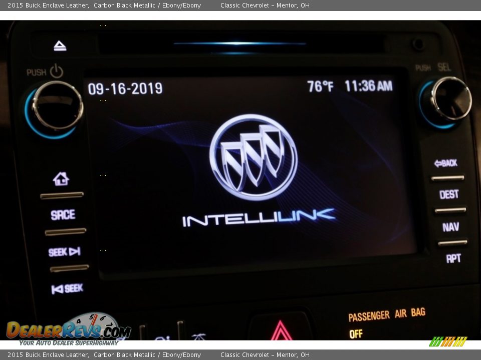 2015 Buick Enclave Leather Carbon Black Metallic / Ebony/Ebony Photo #8