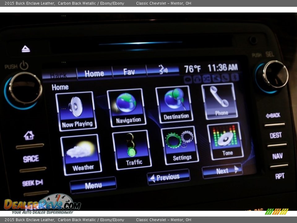 2015 Buick Enclave Leather Carbon Black Metallic / Ebony/Ebony Photo #9