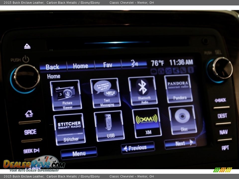 2015 Buick Enclave Leather Carbon Black Metallic / Ebony/Ebony Photo #10
