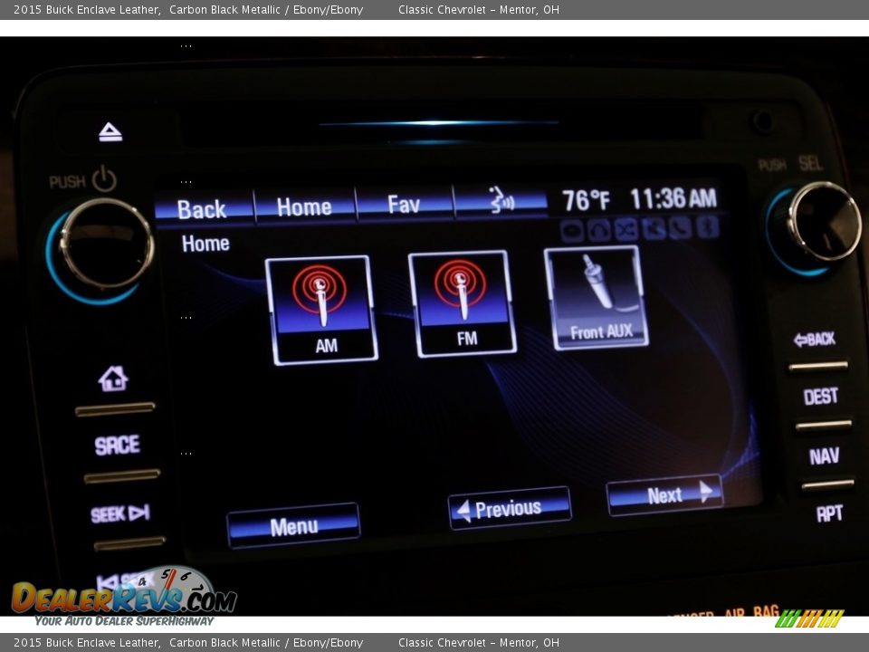 2015 Buick Enclave Leather Carbon Black Metallic / Ebony/Ebony Photo #11