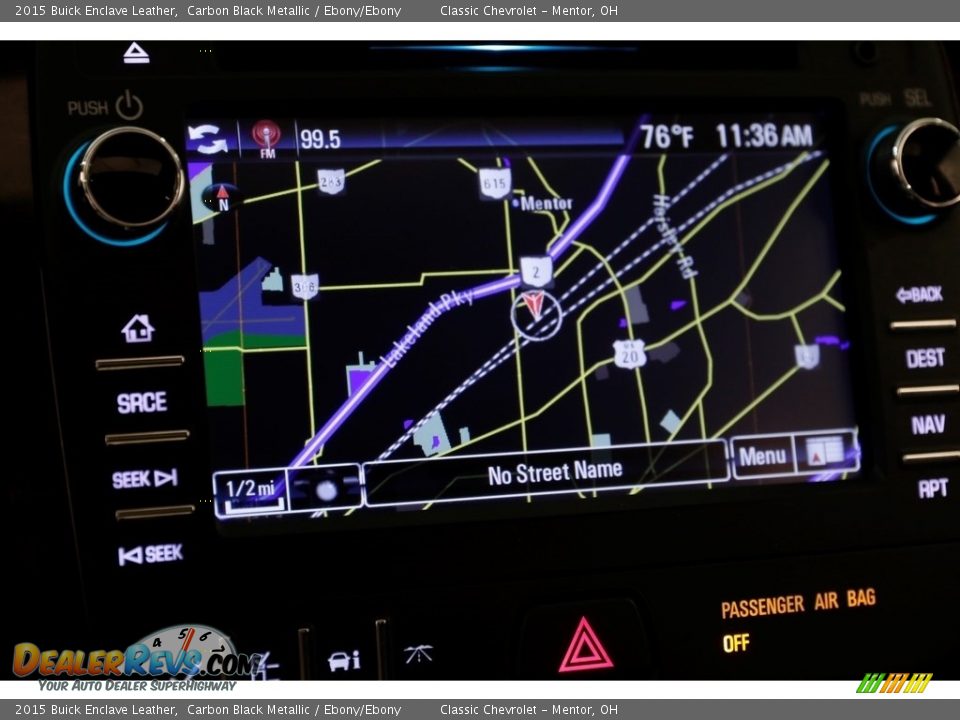 2015 Buick Enclave Leather Carbon Black Metallic / Ebony/Ebony Photo #12
