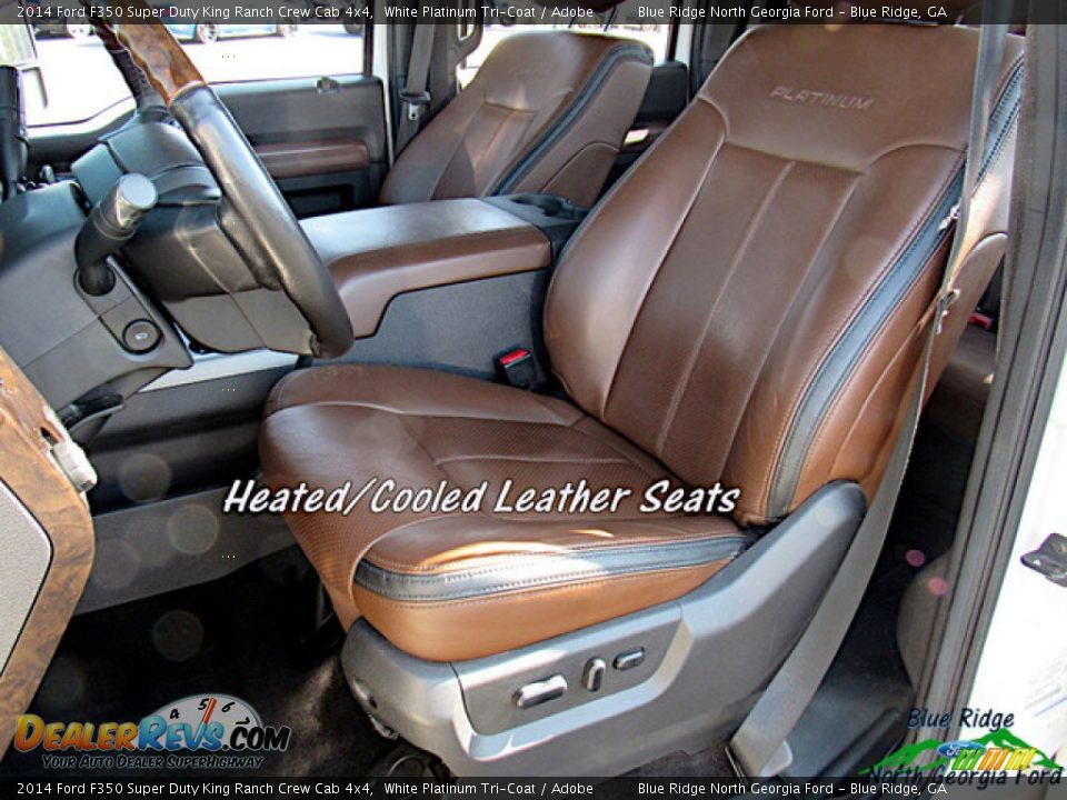 2014 Ford F350 Super Duty King Ranch Crew Cab 4x4 White Platinum Tri-Coat / Adobe Photo #11