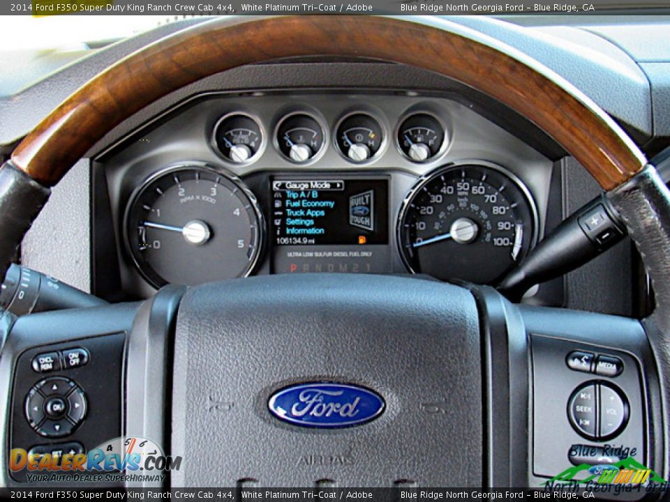 2014 Ford F350 Super Duty King Ranch Crew Cab 4x4 White Platinum Tri-Coat / Adobe Photo #18