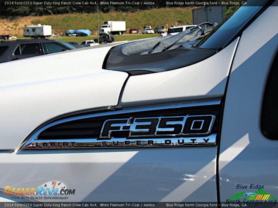 2014 Ford F350 Super Duty King Ranch Crew Cab 4x4 White Platinum Tri-Coat / Adobe Photo #32
